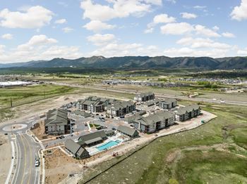 Aerial view of the property